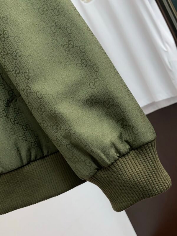 GCCI Monogram Zip Jacket - Olive Green