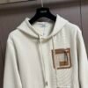 LWE Hooded Jumper with Zip Pocket Detail - White
