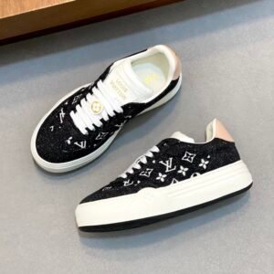 LVE Black Monogram Low-Top Trainers