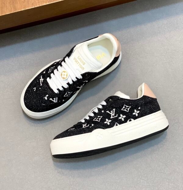 LVE Black Monogram Low-Top Trainers