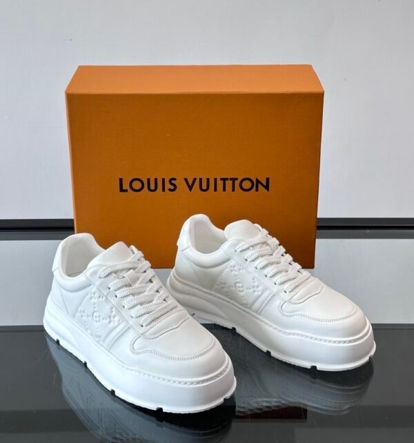 5 LVE Men’s White Luxury Low-Top Trainers