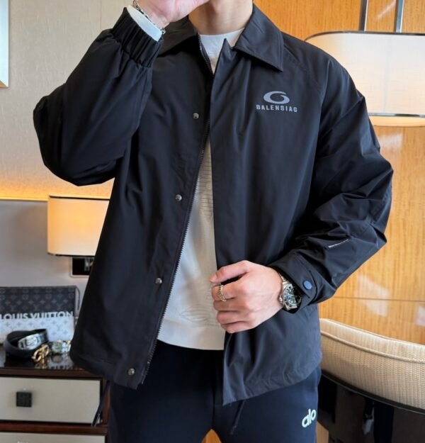 BLNCG Black Nylon Coach Jacket