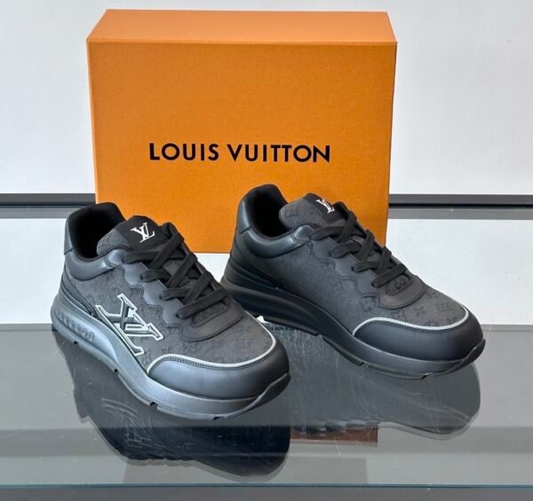 LVE Monogram-Style Low Trainers - Black