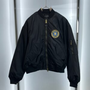 BLNCG Emblem Patch Bomber Jacket – Black