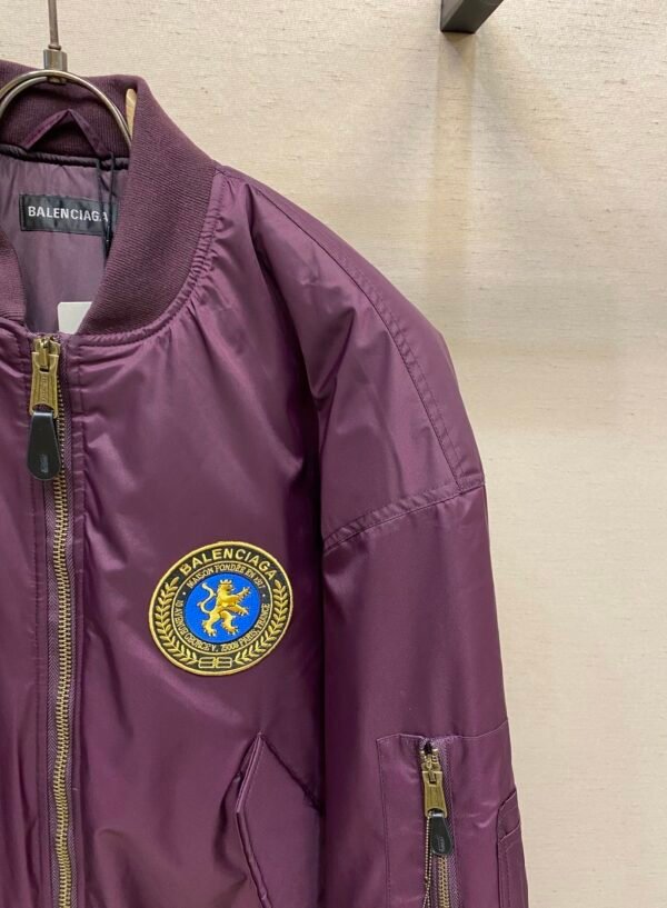 BLNCG Emblem Patch Bomber Jacket – Purple