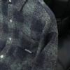 BLNCG Checkered Pattern Flannel Shirt Jacket - Blue Plaid