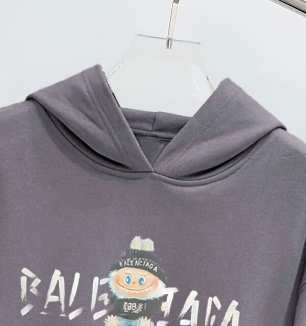 BLNCG Logo Print Hand-Drawn Graphic Hoodie - Slate Purple