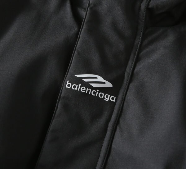 5 BLNCG Skiwear 3B Sports Logo Print Hooded Jacket - Black