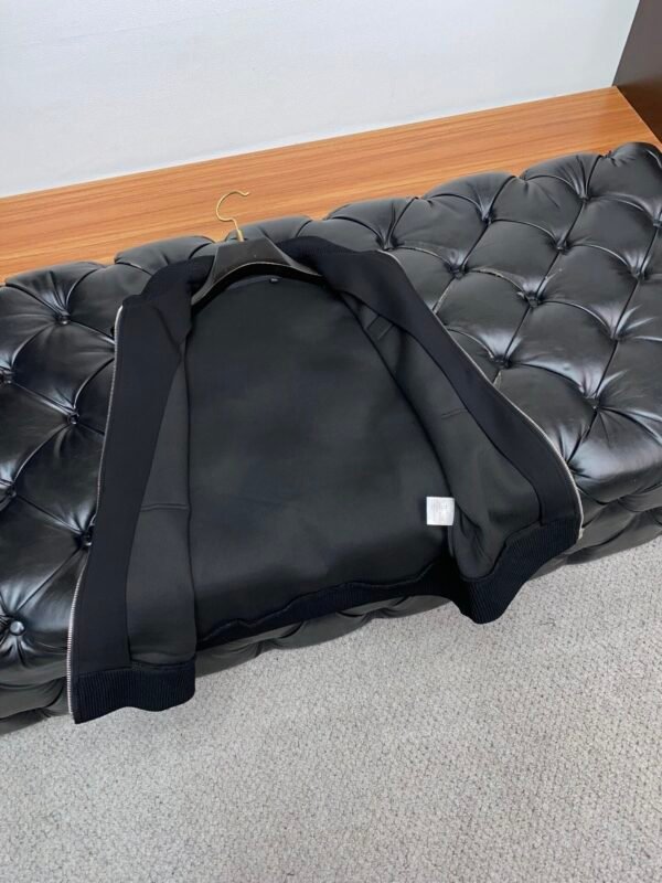 DG Ribbed Knit Zip Gilet - Black