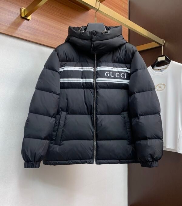 GCCI Hooded Puffer Jacket - Black