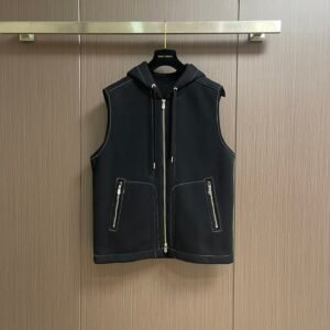 HRMS Hooded Zip Gilet - Black