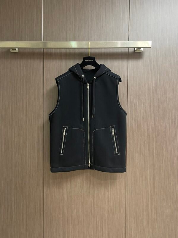 HRMS Hooded Zip Gilet - Black