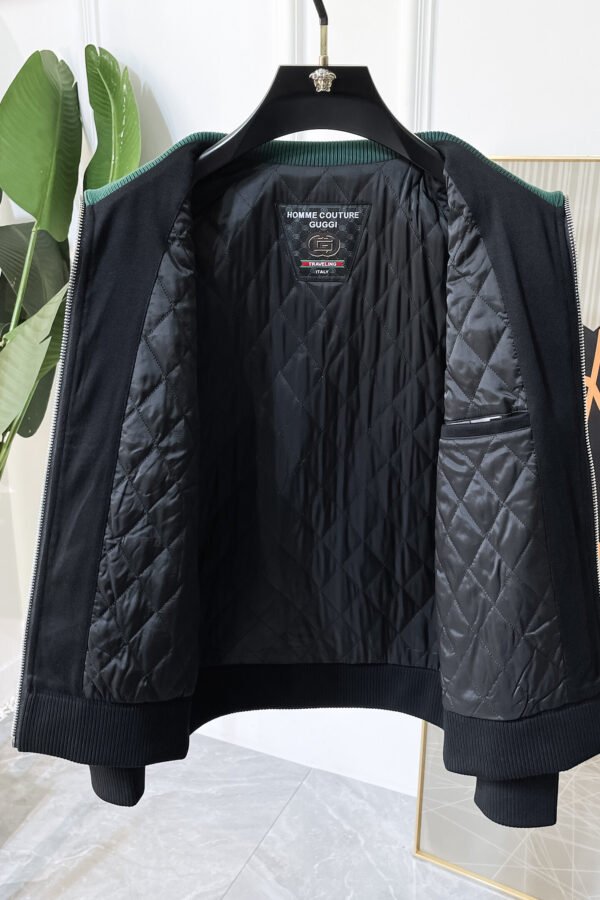 GCCI Contrast Stripe Zip Jacket - Black