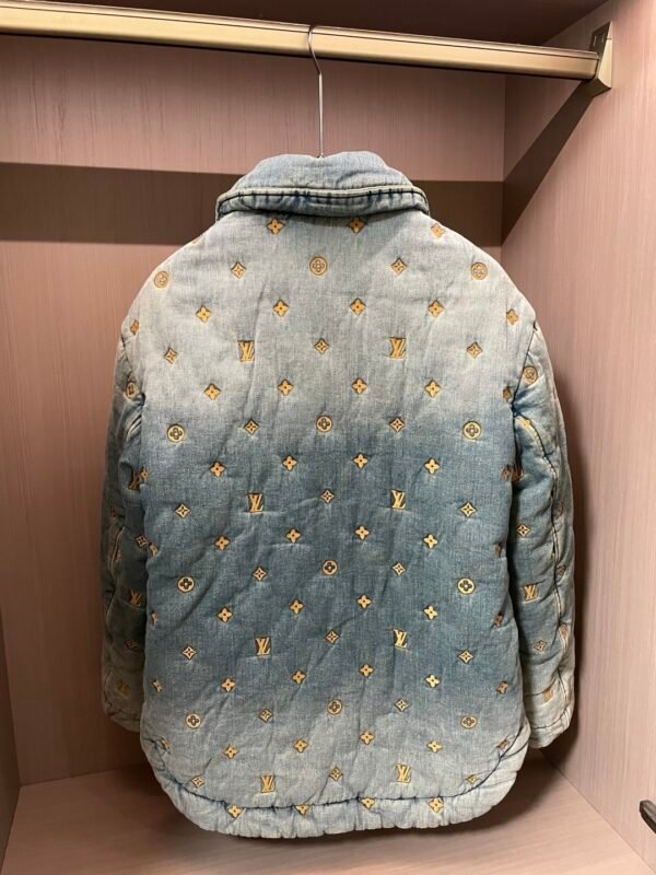 LVE Monogram Pattern Padded Jacket - Light Blue