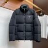 PRDA Puffer Jacket with Logo Patch - Black
