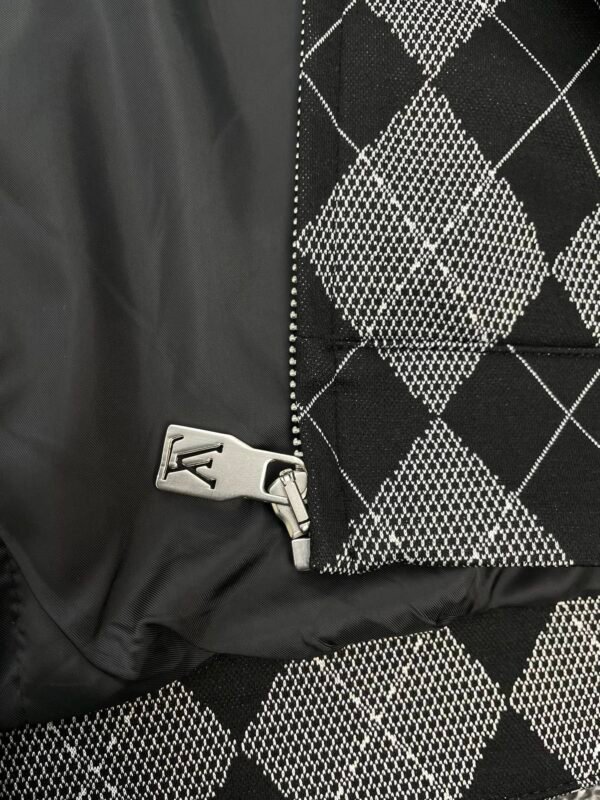 LVE Argyle Zip-Front Jacket