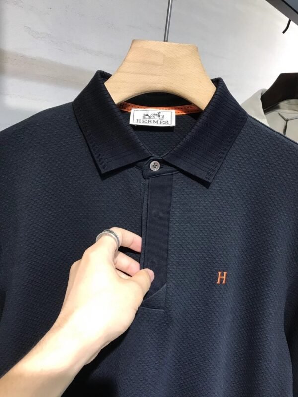 HRMS Collared Jumper with Embroidered Logo Detail - Black