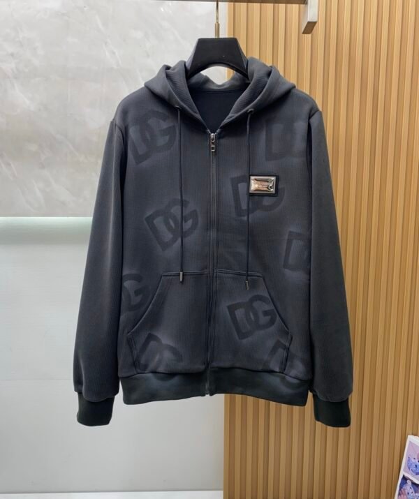 5791c31d DG Zip-Up Hooded Jacket - Grey