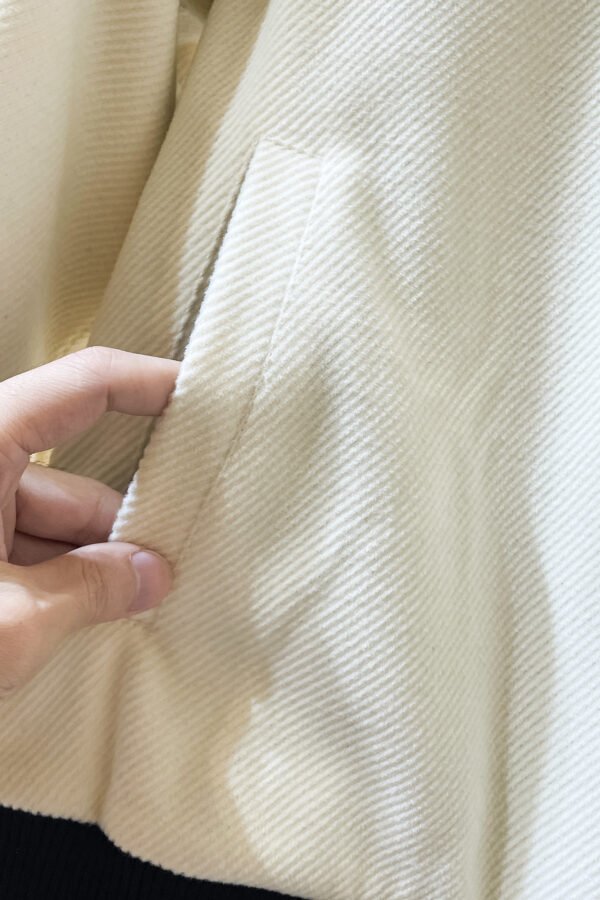 LVE Zip-Up Jacket With Contrast Panel - Black & Ivory