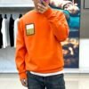 HRMS Crew Neck Jumper with Contrast Patch Detail - Orange