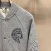 HRMS Embroidered Crest Varsity Jacket - Grey