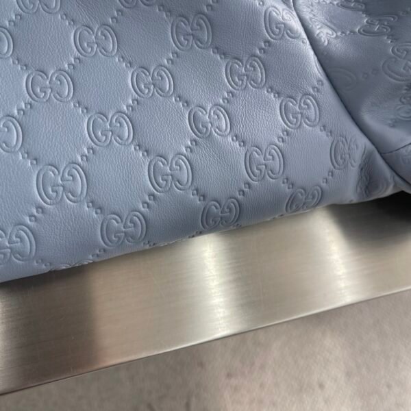 58d34f70 GCCI Embossed Monogram Zip Jacket - Light Blue