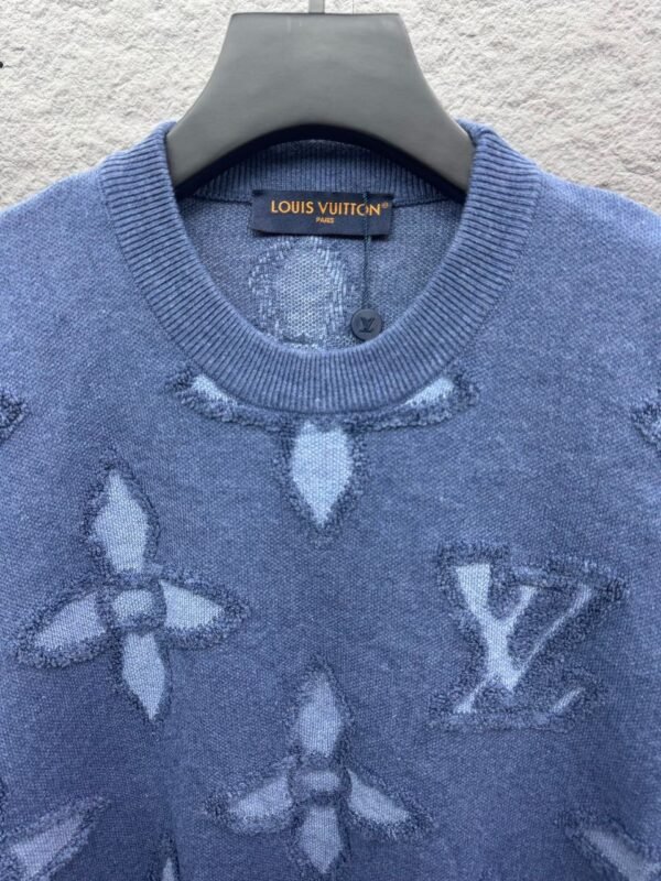 LVE All-Over Pattern Knit Jumper – Blue