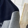 LVE Monogram Panelled Zip-Up Knit Jacket – Navy/Grey