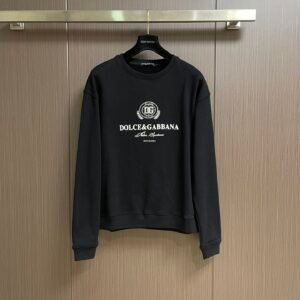 DG Logo Print Crew Neck Jumper - Black