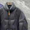 LVE Quilted Puffer Jacket with Structured Panel Design - Black