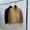 5b7130c1 PRDA Zip-Up Jacket with Sleeve Logo Detail - Camel