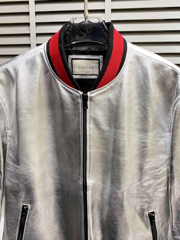 GCCI Metallic Silver Zip Jacket