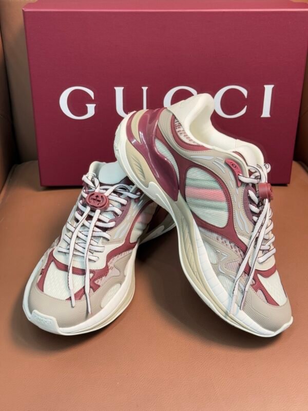 GCCI Chunky Trainers with Layered Panel Design -  Burgundy