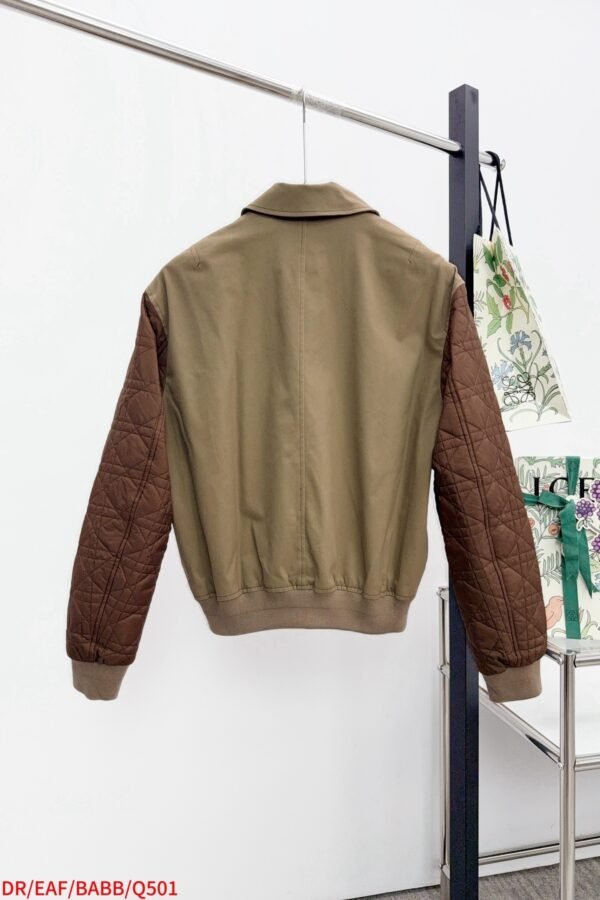 CD  Quilted Sleeve Jacket - Khaki/Brown