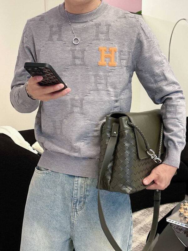 5f492eb4 HRMS Monogram Crew Neck Jumper - Grey