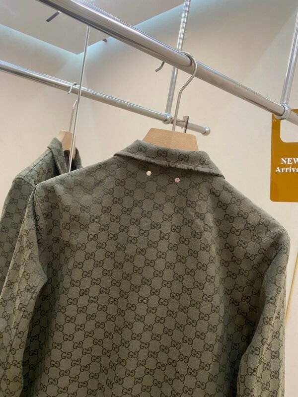 GCCI Monogram Zip-Up Jacket - Olive Green