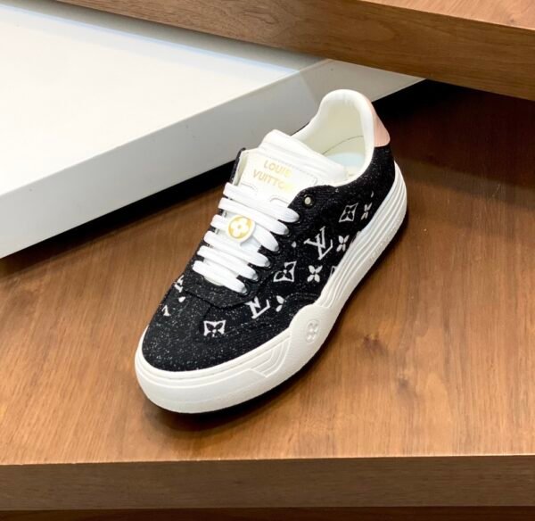 LVE Black Monogram Low-Top Trainers