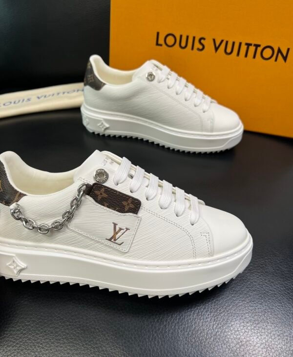 LVE Time Out Trainer | White Epi Calf Leather & Monogram Pouch