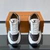 LVE Classic Trainers – Brown Monogram Canvas & White Leather