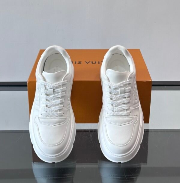 6 LVE Men’s White Luxury Low-Top Trainers