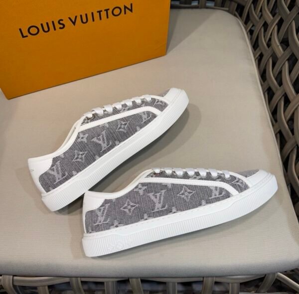 LVE Lagoon Trainers – Grey Monogram Denim Canvas