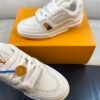 LVE Trainer Sneaker - White Orange Rubber Gum Sole