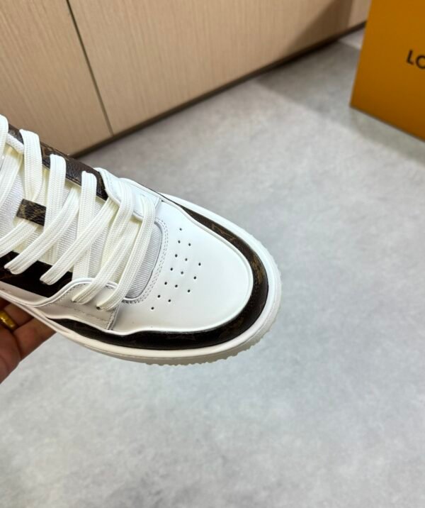 LVE White Brown Casual Low-Top Sneaker Trainer