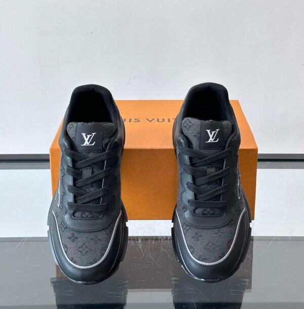 LVE Monogram-Style Low Trainers - Black