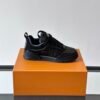 LVE Skate Grained Leather Trainer - Black