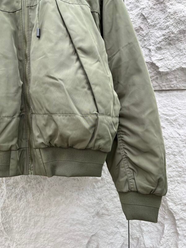 BLNCG Hooded Zip-Up Two-Layer Bomber Jacket - Olive Green