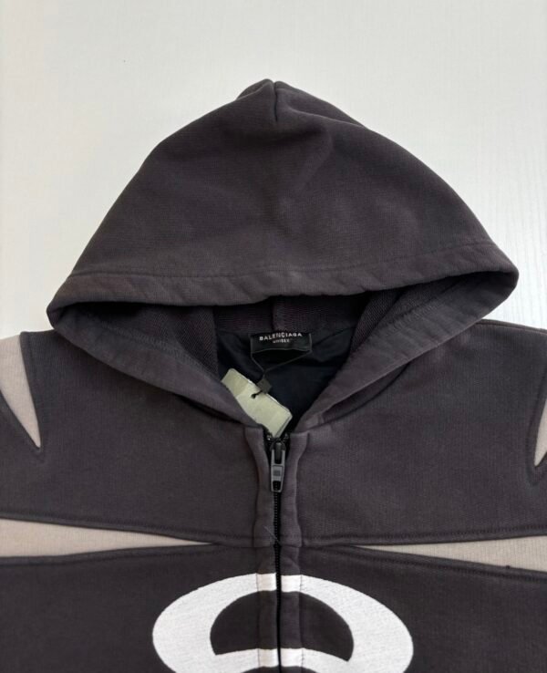 BLNCG Zip-Up Biker Hoodie - Grey