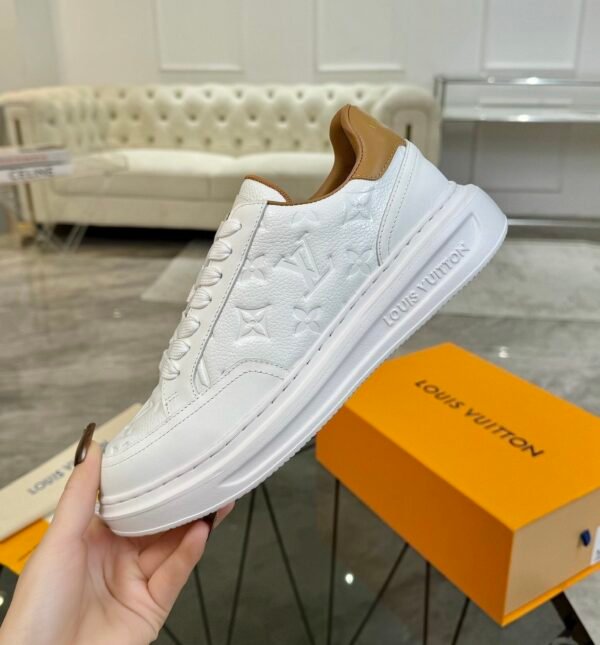 LVE White Brown Monogram Low Trainers