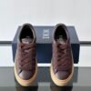DXR CD Low-Top Oblique Leather Trainers – Brown Gum