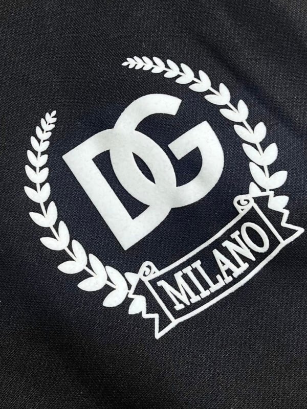 DG Printed Crest Logo Zip Hoodie - Black